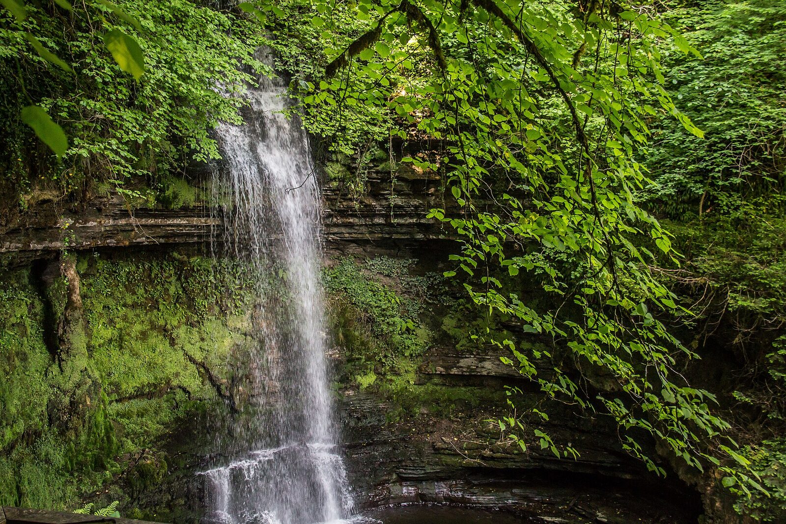 Glencar Waterfall in County Leitrim